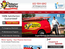 Tablet Screenshot of ontimeelectricians.com